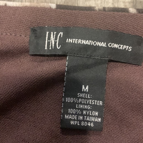 INC Medium Ruffle Neutral Earth Tone Mini Skirt - Picture 4 of 8